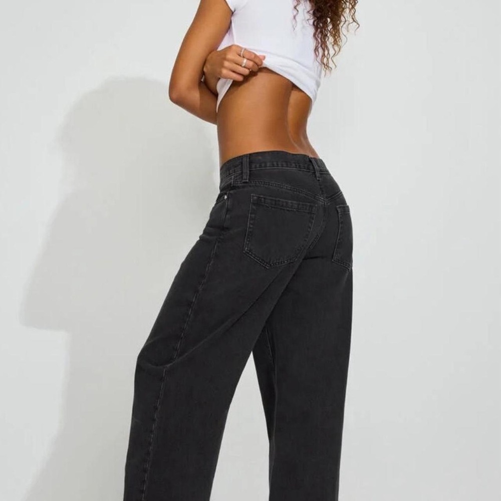 Garage Black Low Rise Baggy Jeans
